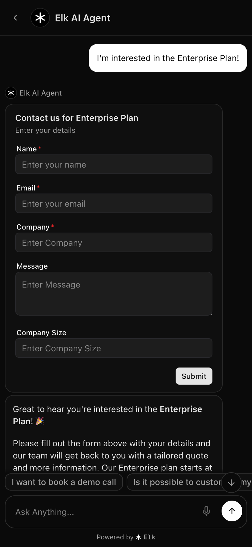 Custom Lead Form