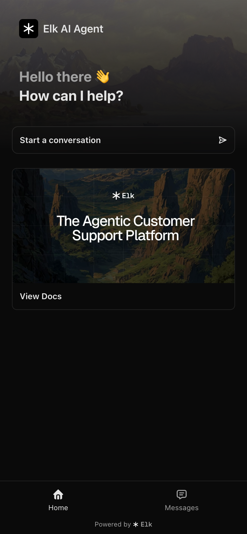 Customisable Home Screen